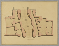 216172 Plattegrond van de Wittevrouwenpoort te Utrecht; met plattegrond van het gewelf boven de doorgang.